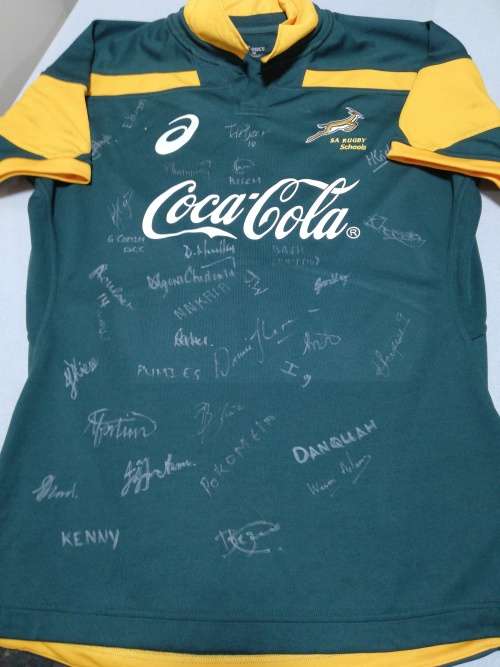 Springbok SA Schools Signed Match Jersey no 18 Size 3XL
