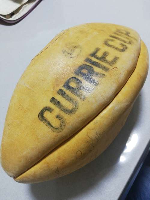 Currie Cup Leather Ball Signed by the 1980 British Lions Squad