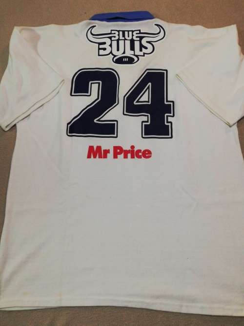 NTVL Bulls White Rugby Jersey no 24 Size 46