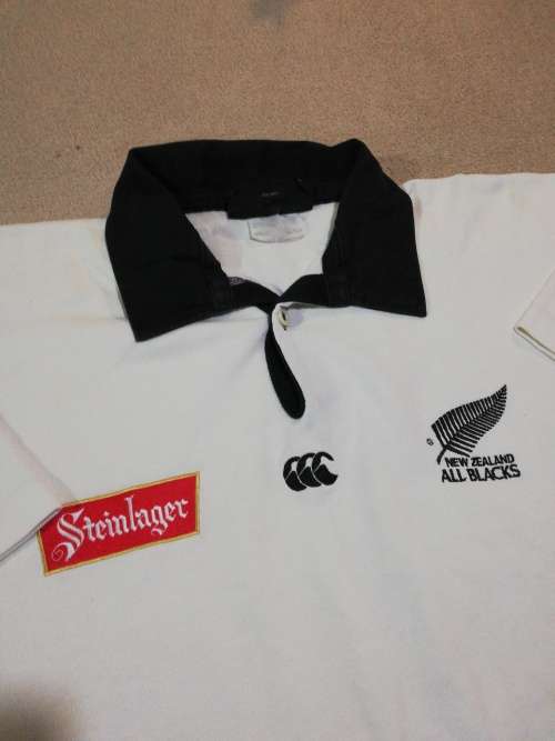 New Zealand All Blacks White Rugby Jersey Size XL no number