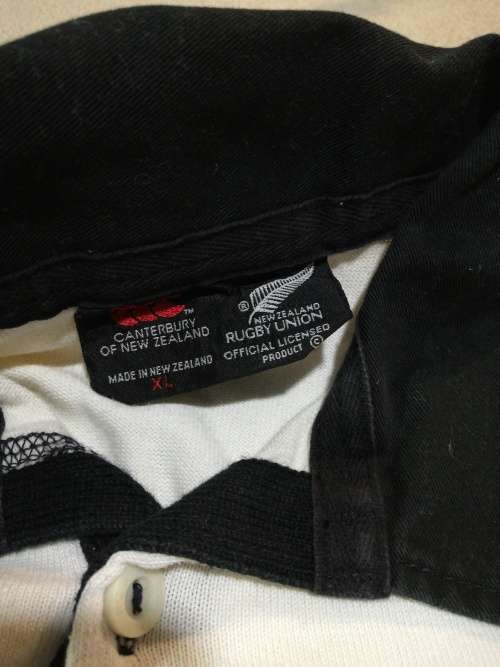New Zealand All Blacks White Rugby Jersey Size XL no number