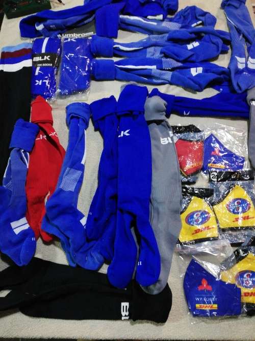Collection of Stormers Match Socks, Masks