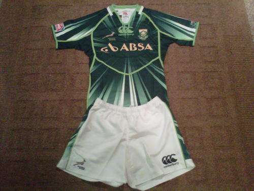 SPRINGBOK Sevens Players issue Jersey with shorts!!! WOW!!!!