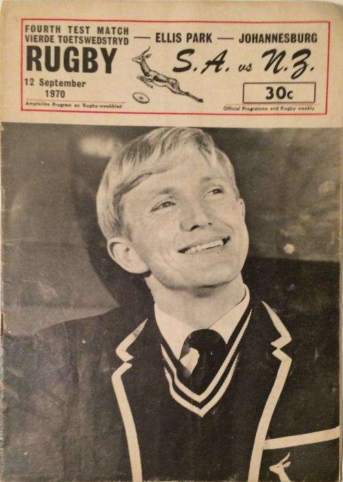 SA vs NZ 12 Sept 1970 programme