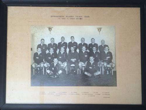 Springbok Framed Photo 1938!!!