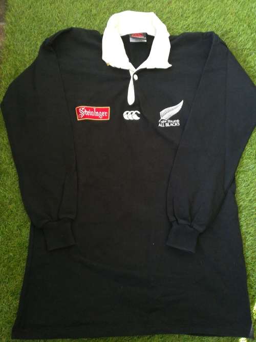 Vintage All Black rugby jersey Steinlager Size L