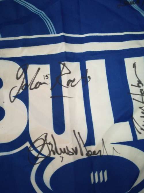 Bulls Flag signed