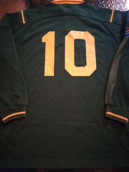 Springbok Rugby Jersey Braam van Straaten no10 SA vs Canada 10/06/2000 faded from framing