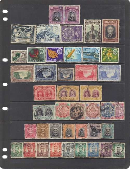 SOUTHERN RHODESIA REVENUE/ DOUBLE HEADS/ADMIRALS. NICE LOT.