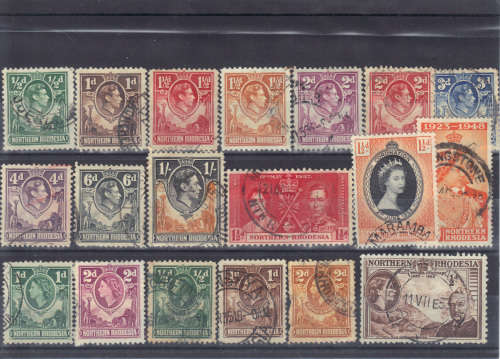 NORTHERN RHODESIA NICE LOT OF STAMPS.