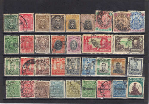 NICE EARLY LOT OF RHODESIA & BSAC STAMPS