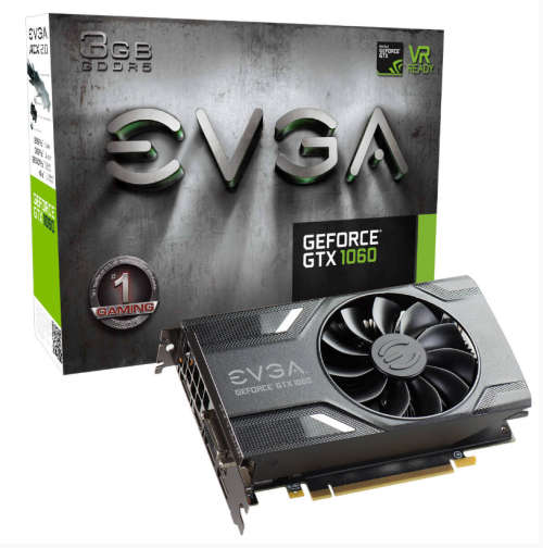 EVGA GeForce GTX 1060 GAMING, 03G-P4-6160-KR, 3GB GDDR5, ACX 2.0 (Single Fan)
