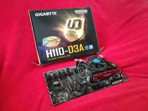 Gigbate h110-d3a. I3 7100,4gb 2400mhs,
