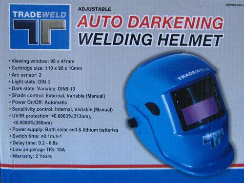 ***BARGAIN***TRADEWELD AUTO DARKENING WELDING HELMET ***