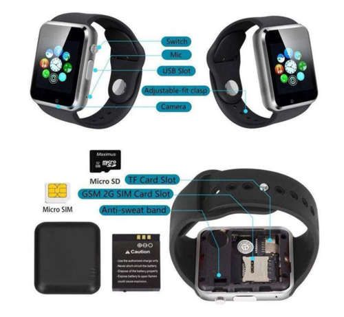 A1 bluetooth smart watch cartoon words SIM card multilingual electronic tracking device is suitable