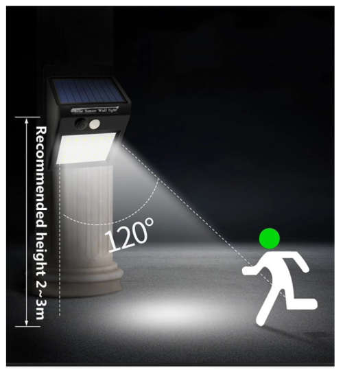 LED Solar Led Light Outdoor Solar Lamp PIR Motion Sensor Wall Light Waterproof Solar Sunlight