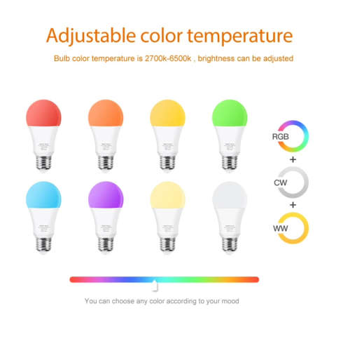 Tuya E27 Led Lights Bulb RGB CW WW Led Lamp Bulb