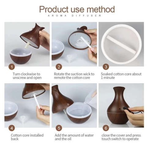 Ultrasonic Air Humidifier Aromatherapy Diffuser Essential Oil Mini Car Home Mist Maker Defusers Humi