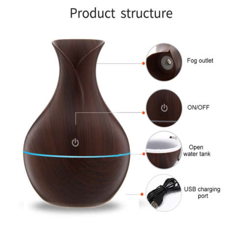 Ultrasonic Air Humidifier Aromatherapy Diffuser Essential Oil Mini Car Home Mist Maker Defusers Humi