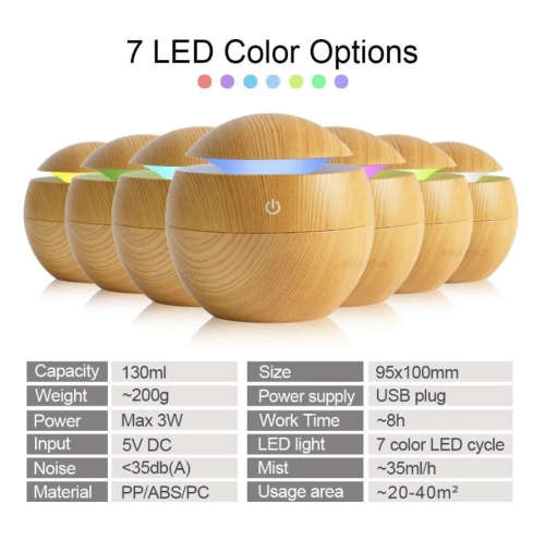 Wooden Aroma Diffuser Humidifier cool mist Air Diffuser Air Purifier humidifier for bedroom