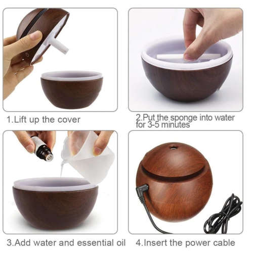Wooden Aroma Diffuser Humidifier cool mist Air Diffuser Air Purifier humidifier for bedroom