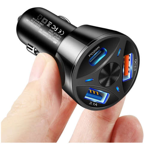 55W Fast Charging USB Car cell Phone Charger For iPhone 12 13 Pro Xiaomi 12 Huawei Samsung type c