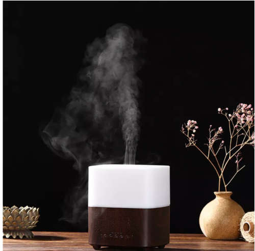Smart Bluetooth Aroma Essential oil Diffuser Ultrasonic mist maker with Speaker Time Display Alarm