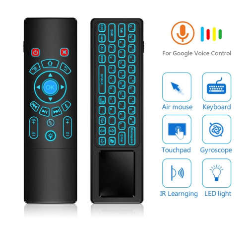 Remote Control 2.4G Fly Air mouse T6 Plus mini Wireless keyboard 7 Colors Backlit touchpad