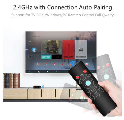 Remote Control 2.4G Fly Air mouse T6 Plus mini Wireless keyboard 7 Colors Backlit touchpad