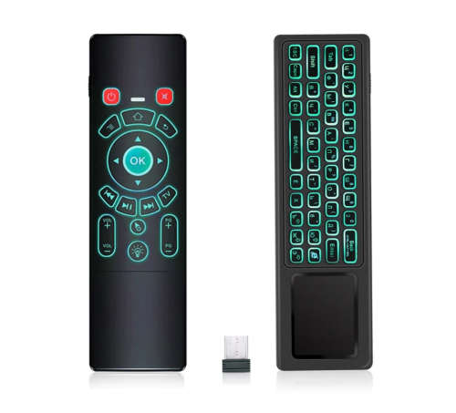 Remote Control 2.4G Fly Air mouse T6 Plus mini Wireless keyboard 7 Colors Backlit touchpad