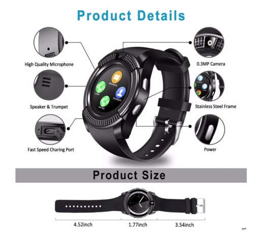 New Smart Watch Men`s Bluetooth Sports Watch Ladies Ladies Smart Watch for Android Information