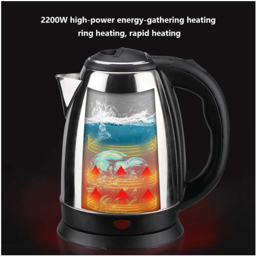 Electric Kettle Stainless Steel 2 Liter Tea Kettle, Hot Water Boiler Auto Shut-Off, Boil-Dry Protect
