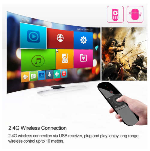Air Mouse 2.4G Wireless Keyboard Remote Control IR Remote Learning 6-Axis Motion Sense for Smart TV