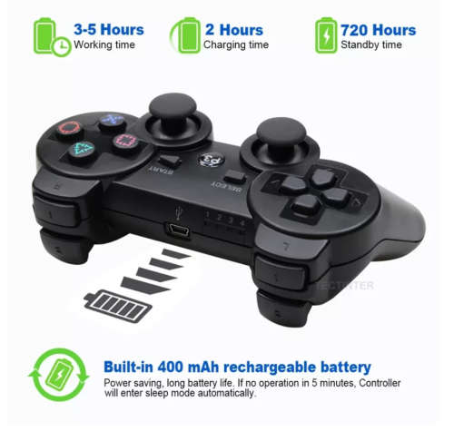 Wireless Bluetooth-compatible Game Controller For PS3 Rechargeable Gamepad Joystick For Play Station