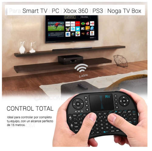 Wireless Mini Keyboard Lithium Battery Air Mouse Remote Control with Touchpad for PC, TV Box Windows