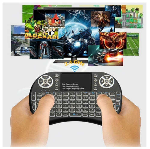 Wireless Mini Keyboard Lithium Battery Air Mouse Remote Control with Touchpad for PC, TV Box Windows