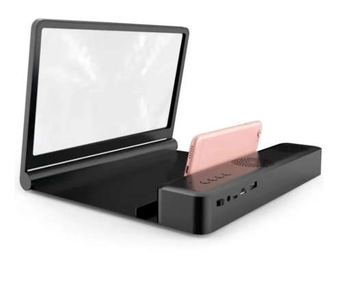 12 Inch Phone Screen Magnifier With Bluetooth Stereo Speaker Foldable Screen Phone Amplifier Compate