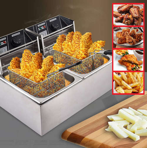 Double Electric Deep Fryer 6L + 6L - HIGH QUALITY