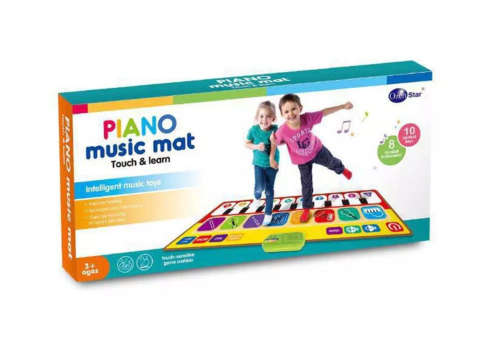 Baby Piano Music Mat with 10 Piano Keys and 8 Musical Instruments 80cm