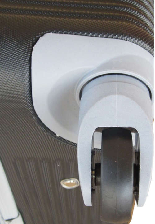 3 Piece Hard Outer Shell Good Quality 360 Degree Rotating 4 Wheel Spinner Luggage Set - Brown