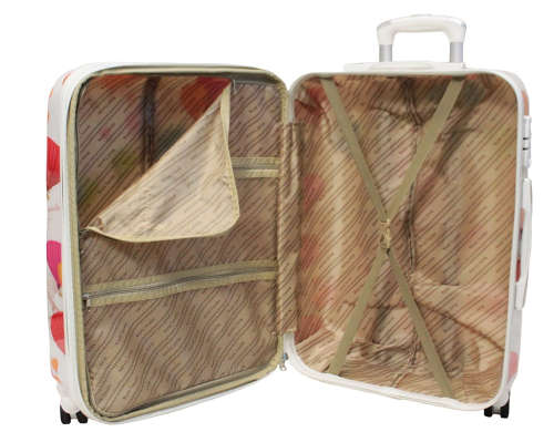 3 Piece Hard Outer Shell 360 Degree Rotating 4 Wheel Spinner Luggage Set - Hot Air Balloon Print