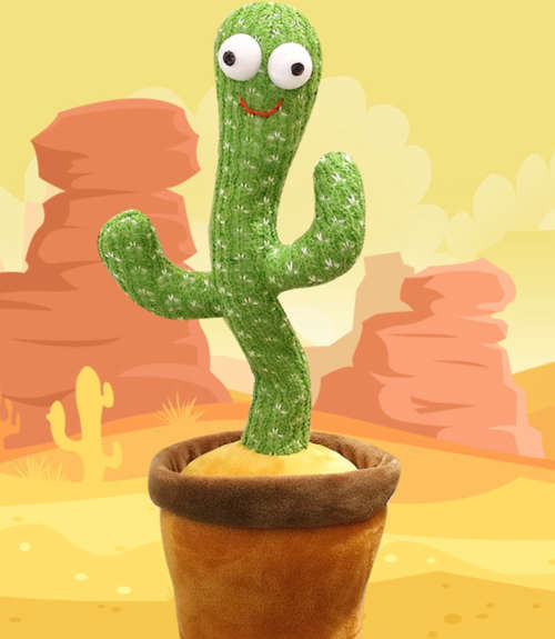 Dancing Cactus Baby Mimicking Recording Light Up Baby Interactive Toy