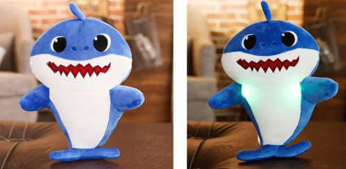 Plush Baby Shark LED Lighting Singing Shark Stuffed Soft Toy - ~30cm