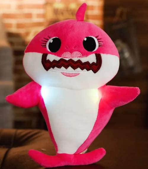 Plush Baby Shark LED Lighting Singing Shark Stuffed Soft Toy - ~30cm
