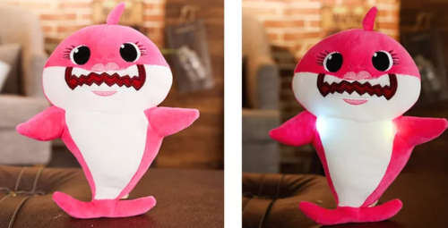 Plush Baby Shark LED Lighting Singing Shark Stuffed Soft Toy - ~30cm