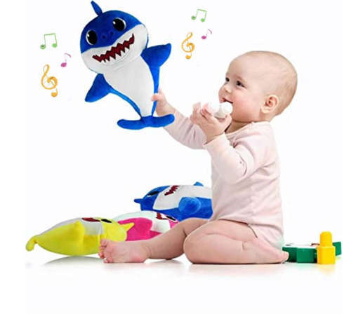 Plush Baby Shark LED Lighting Singing Shark Stuffed Soft Toy - ~30cm