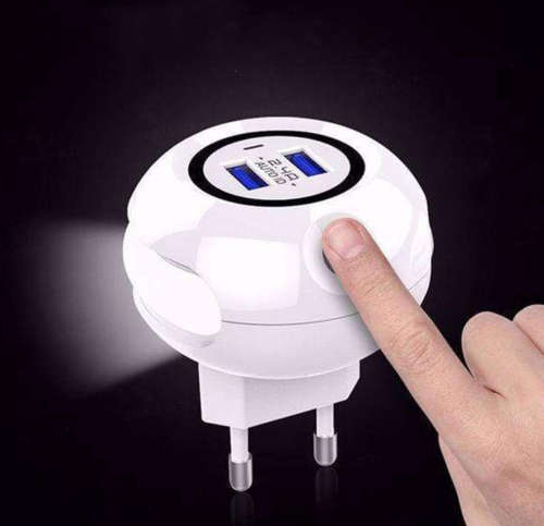 LED Touch Lamp with USB Port Chargers