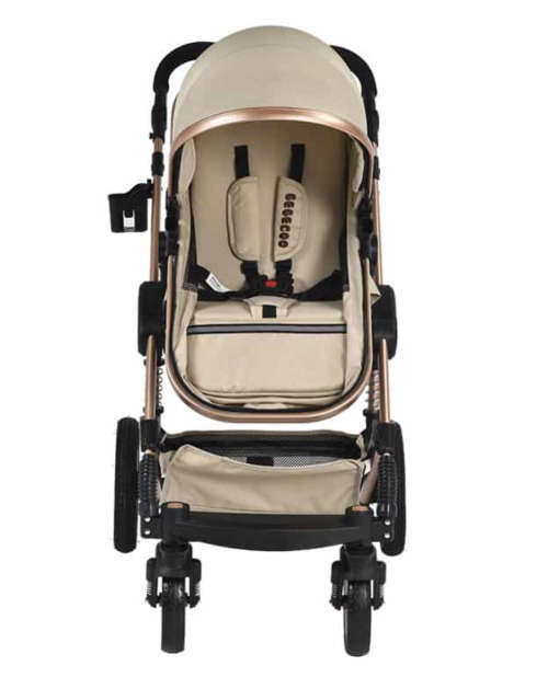 Belecoo 2 in 1 Baby Stroller High Quality - Khaki Gold