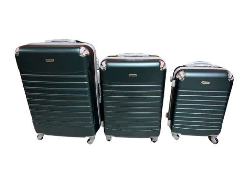 3 Piece Premium Travel Luggage Bag Set - Sea Green - Blue Star Brand