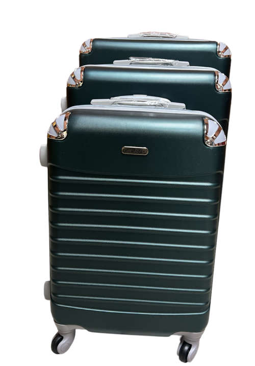 3 Piece Premium Travel Luggage Bag Set - Sea Green - Blue Star Brand